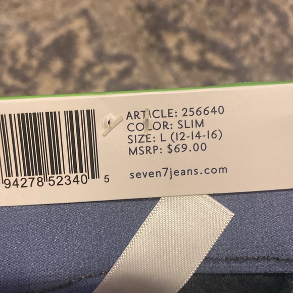 New Seven 7 365 EVERLASTING FLEX Size Large 12-14-16 Jeans - Picture 7 of 7